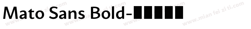 Mato Sans Bold字体转换